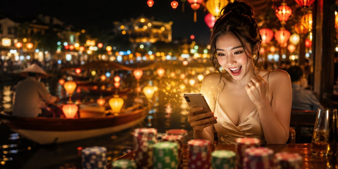 Khung cảnh giải trí casino về đêm tại Huế trên bản đồ yu7